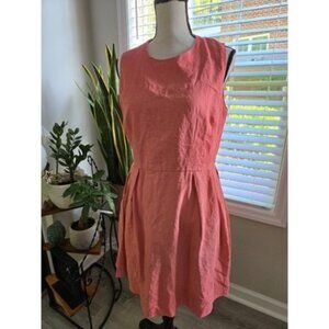 The Gap Pink Linen Dress With Pockets Designed and Crafted Collection